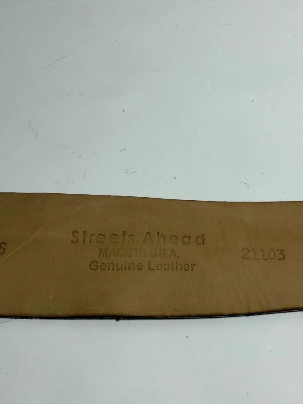 Streets Ahead Pony Hair On leather Hide Belt wide Sz Small Red Bronze Buckle USA